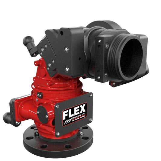 TFT Flex Manual Monitor With Crank 4" ANSI 150 Outlet: 3.5" MNH - Red - pslfireandsafety.co.nz