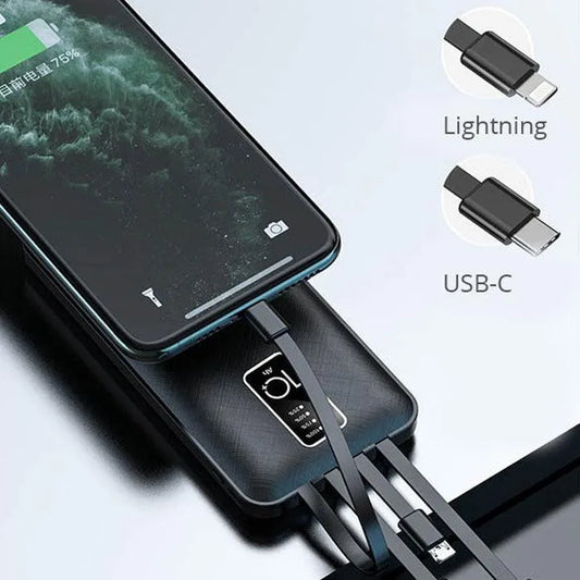 PSL 10000mAh Powerbank with built-in cables - pslfireandsafety.co.nz