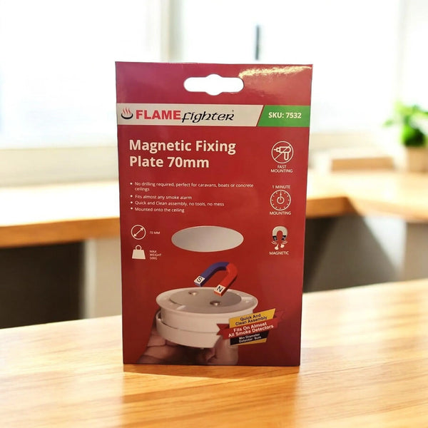 Magnetic Fixing Plates for Smoke Alarms 70mm - pslfireandsafety.co.nz