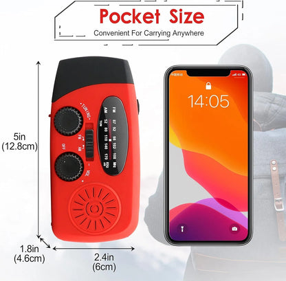 Emergency Wind Up Radio with 2000mAh Power Bank & Torch - pslfireandsafety.co.nz