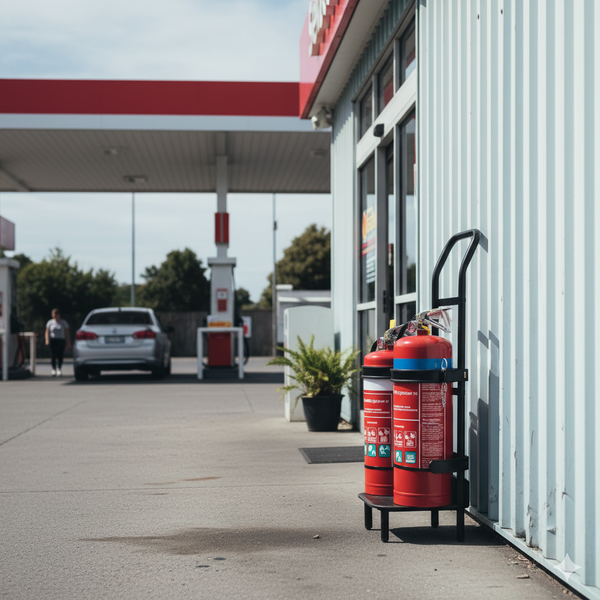 Mobile Double Extinguisher Trolley