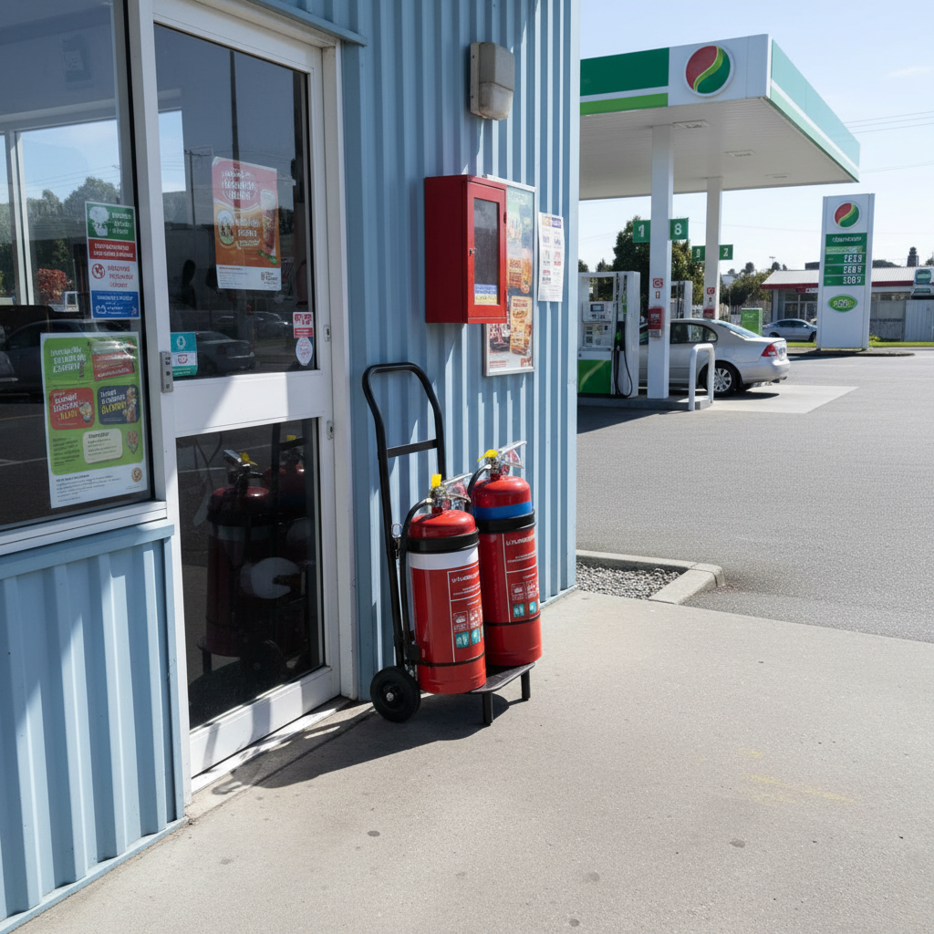 Mobile Double Extinguisher Trolley