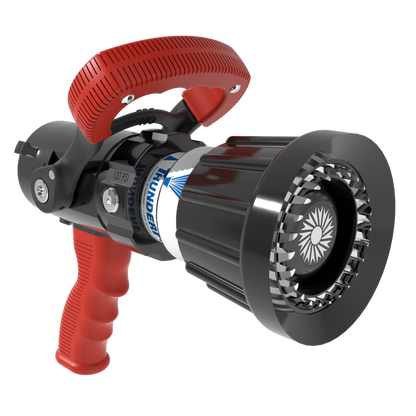 TFT 1.5" ThunderFog Nozzle BSP Swivel INlet 5 Bar 110-750 LPM - Red Bale & Pistol Grip - pslfireandsafety.co.nz