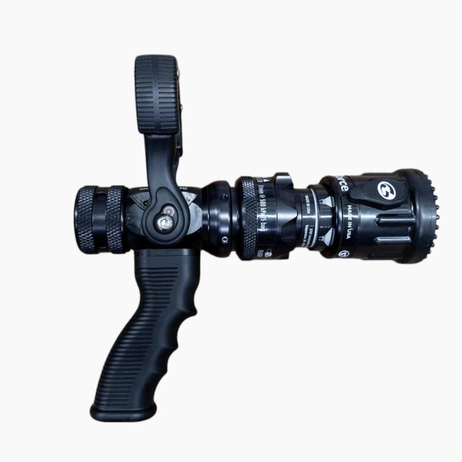 TFT G-Force 1.0" G-Force Nozzle HP 1"NH Swivel INlet 5 Bar 60-230 LPM Red Bale & Pistol Grip - pslfireandsafety.co.nz