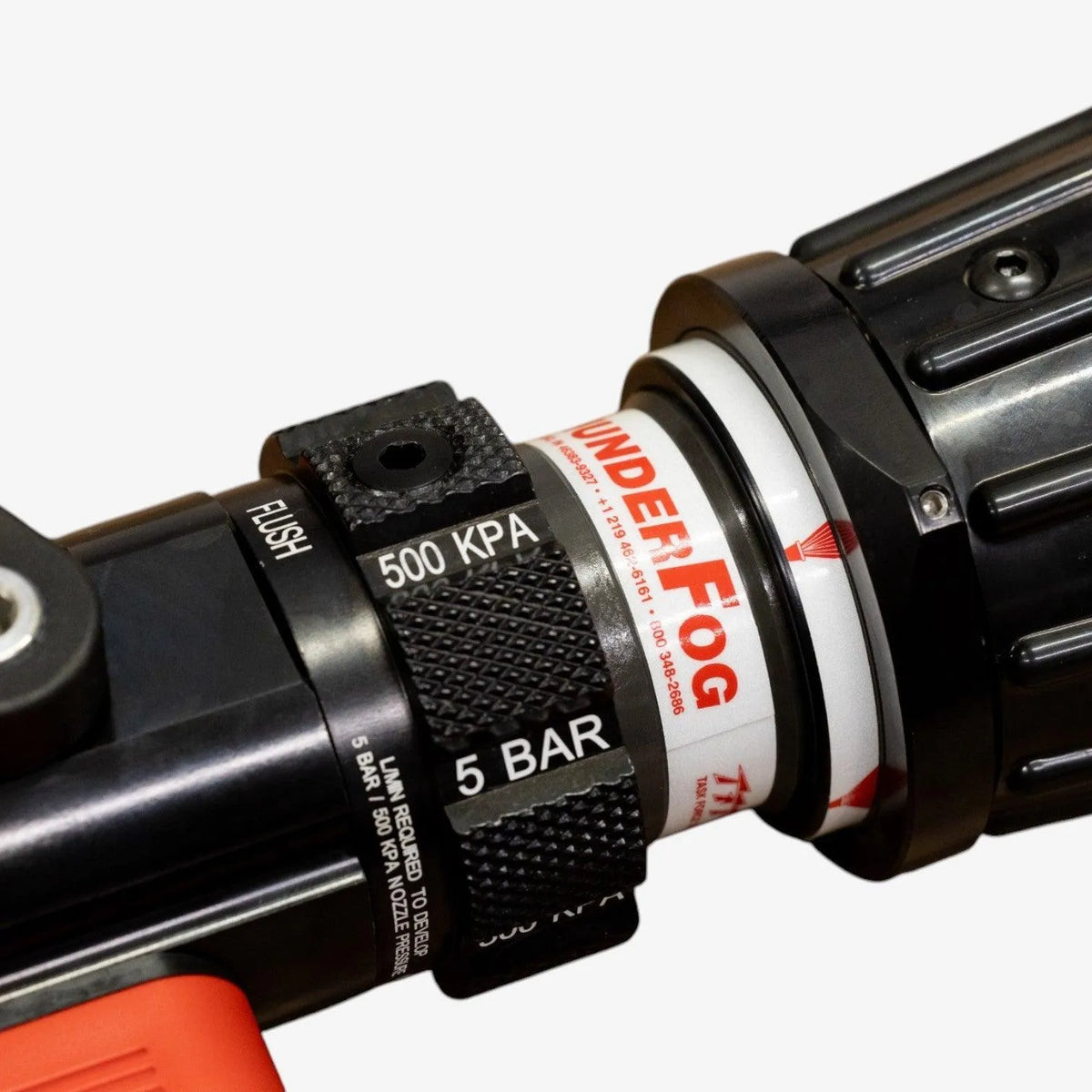 TFT 1.5" ThunderFog Nozzle BSP Swivel INlet 5 Bar 110-750 LPM - Red Bale & Pistol Grip - pslfireandsafety.co.nz