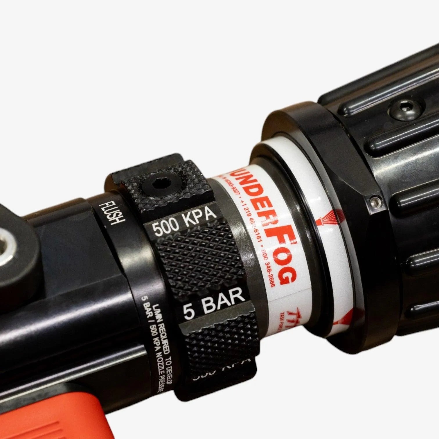 TFT 1.5" ThunderFog Nozzle BSP Swivel INlet 5 Bar 110-750 LPM - Red Bale & Pistol Grip - pslfireandsafety.co.nz