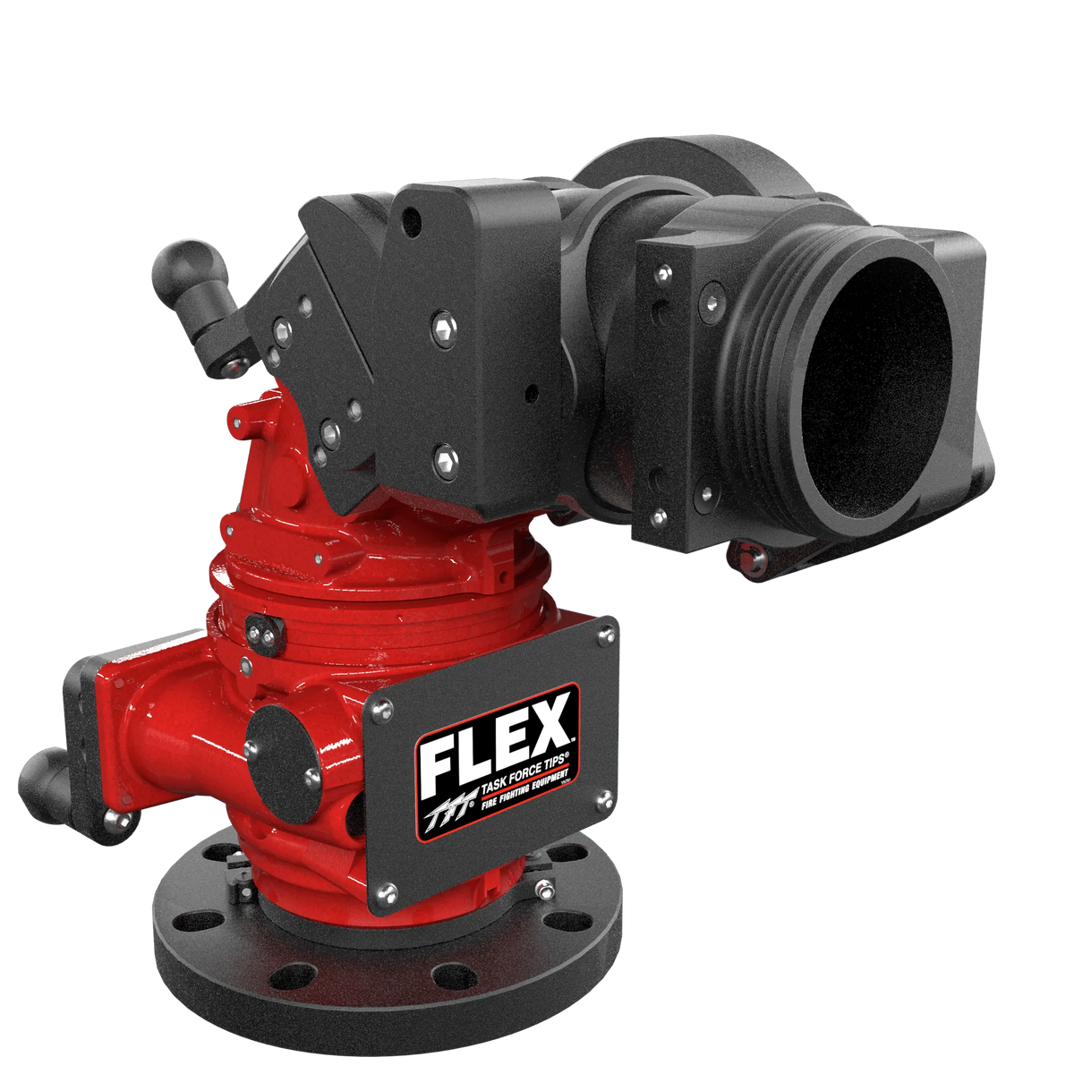 TFT Flex Manual Monitor With Crank 4" ANSI 150 Outlet: 3.5" MNH - Red - pslfireandsafety.co.nz