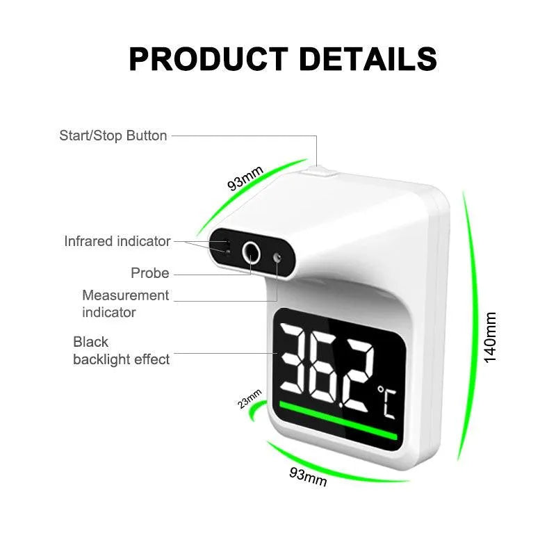 Infrared Thermometer - Wall Mounted Contactless - pslfireandsafety.co.nz