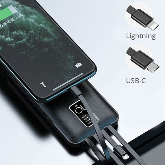 PSL 10000mAh Powerbank with built-in cables