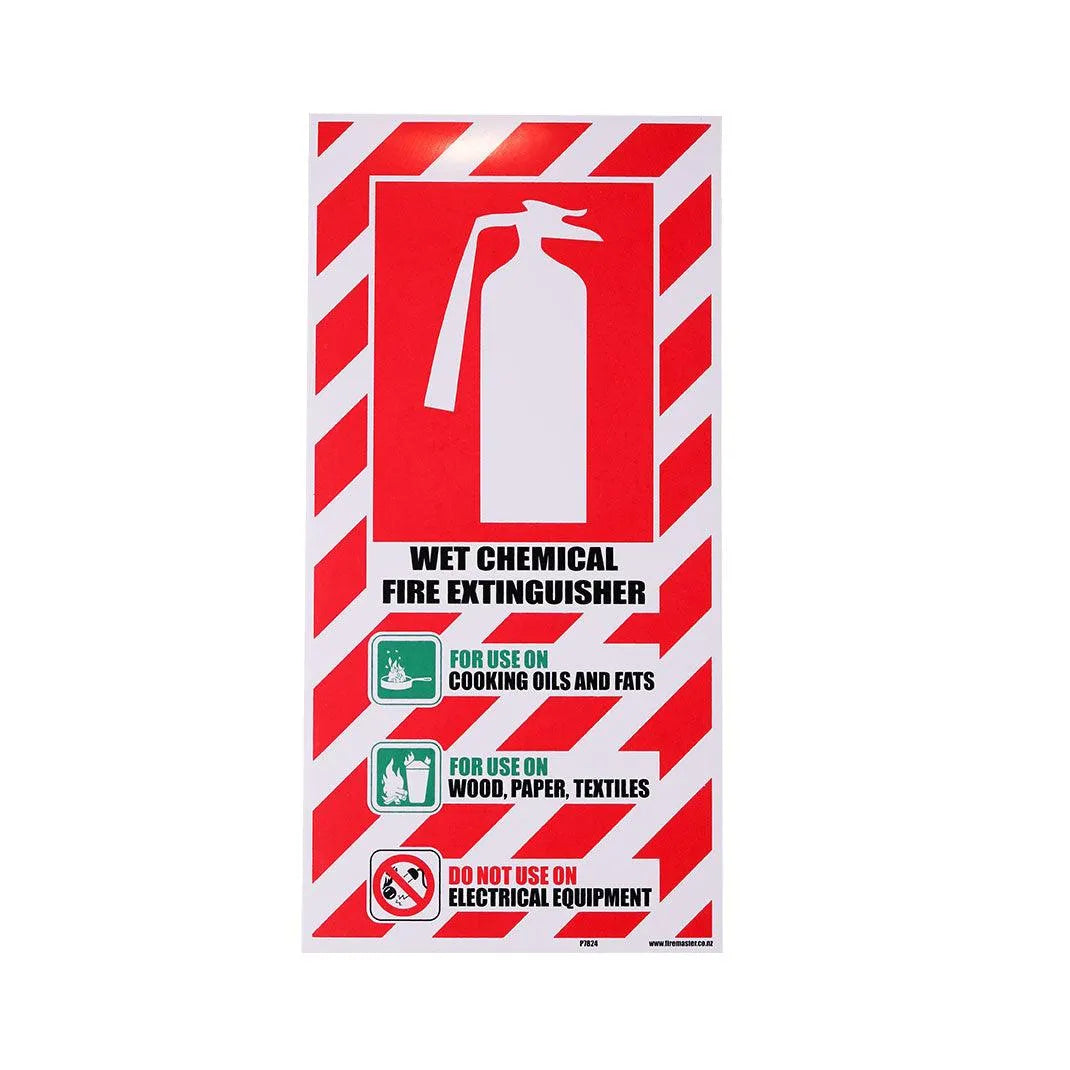 Wet Chemical Fire Extinguisher Blazon - pslfireandsafety.co.nz